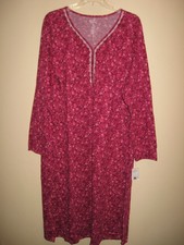 Croft  Barrow L/S Cotton Blend Long Nightgown  Plus Size 4X
