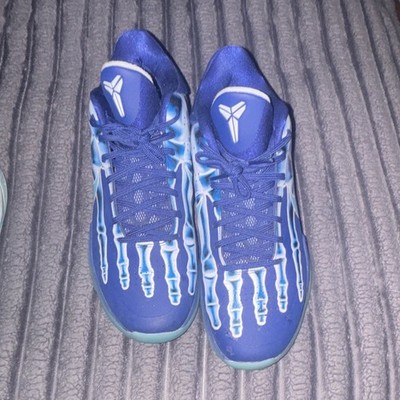 Nike Kobe Men s Low Top Lace-Up Basketball Sneakers Blue/White Skeleton