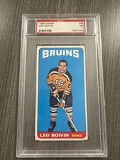 1964 Topps #50 Leo Boivin, PSA 7 #19591002, Boston Bruins