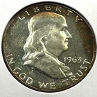 1963 50C SILVER PROOF Franklin Half Dollar (90256)