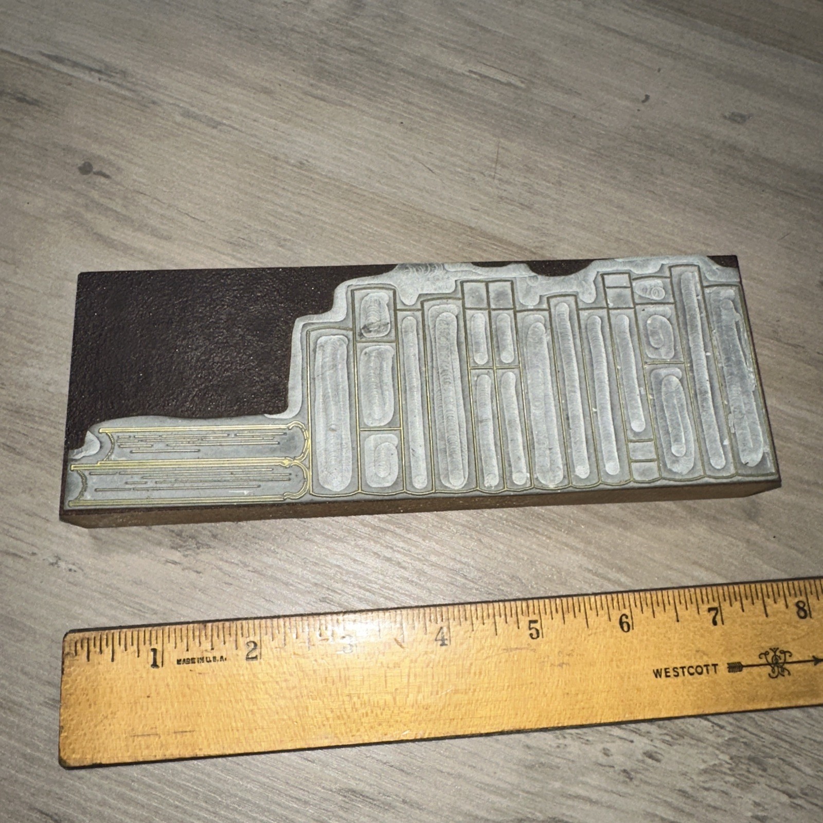 Print Block “ Books on Shelf “ Printing Block