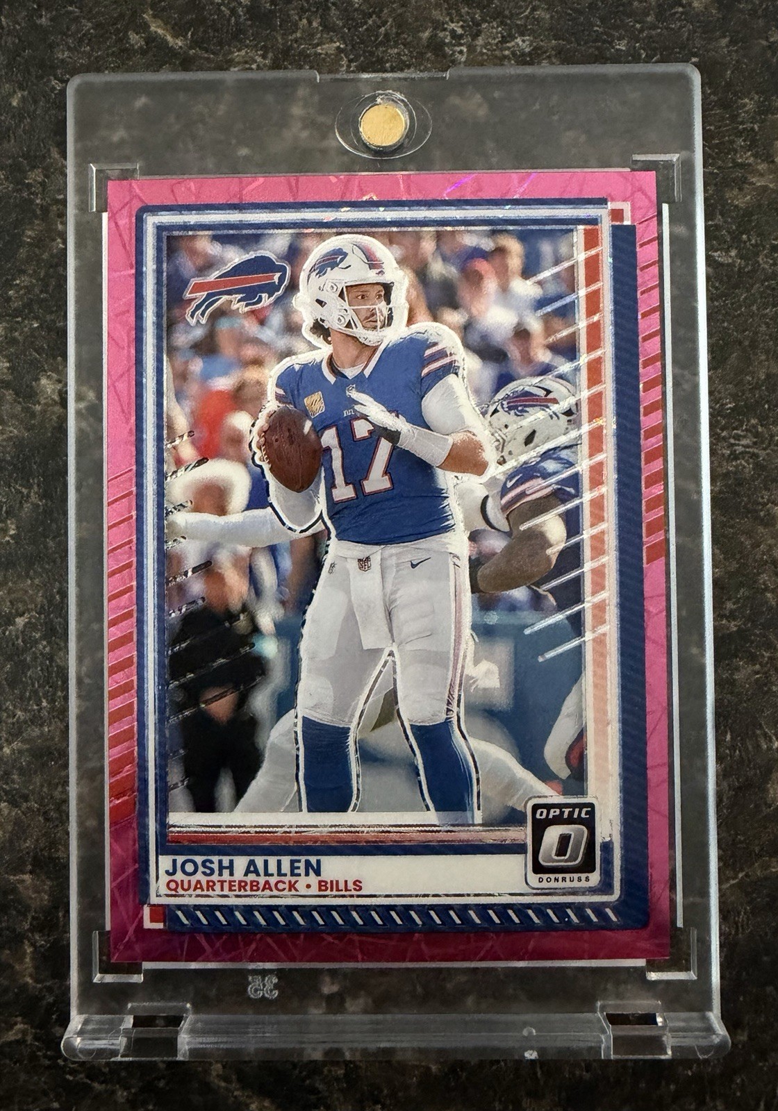 2025 Donruss Optic - Josh Allen /99 Pink Velocity #70 Buffalo Bills