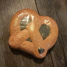Heart-Shaped Orange & Black Bath Bombs with S...