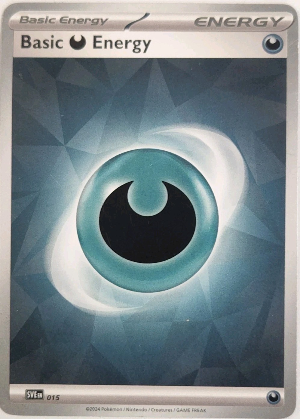 Official 2024 Pokemon Basic Darkness Energy Scarlet & Violet #15 Trading Card 