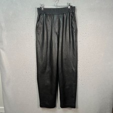 WilfredWomens Size Small Black Faux Leather Jogger Pants