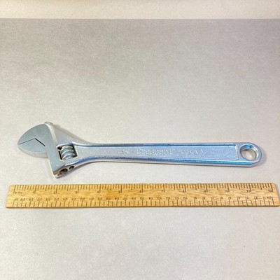 Vintage Crescent Tool 12'' Adjustable Wrench Crestoloy Steel 1BA USA