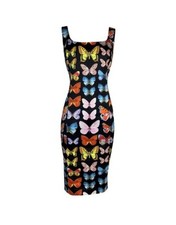 Gianni Versace Black Butterfly Dress Size 40 Runway S/S 1995