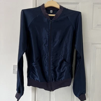 Chaqueta Bomber American Apparel Unisex Azul Metálico XS - Imagen 1 de 4