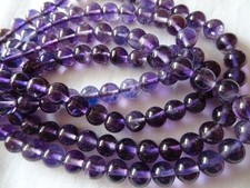 15 1/2" Strand Natural Amethyst 6-6.5mm Smooth Round Stone Beads A901 DNG