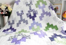 New Handmade Lap / Throw Quilt  Lavender Garden