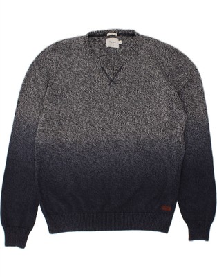 PEPE JEANS Herren Slim Fit Rundhals Pullover Sweater XL Navy Blau Colourblock BY28