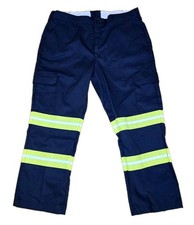 Red Kap Work Pants 40x30 Navy Blue Reflective Hi-Vis Safety PT88EN9