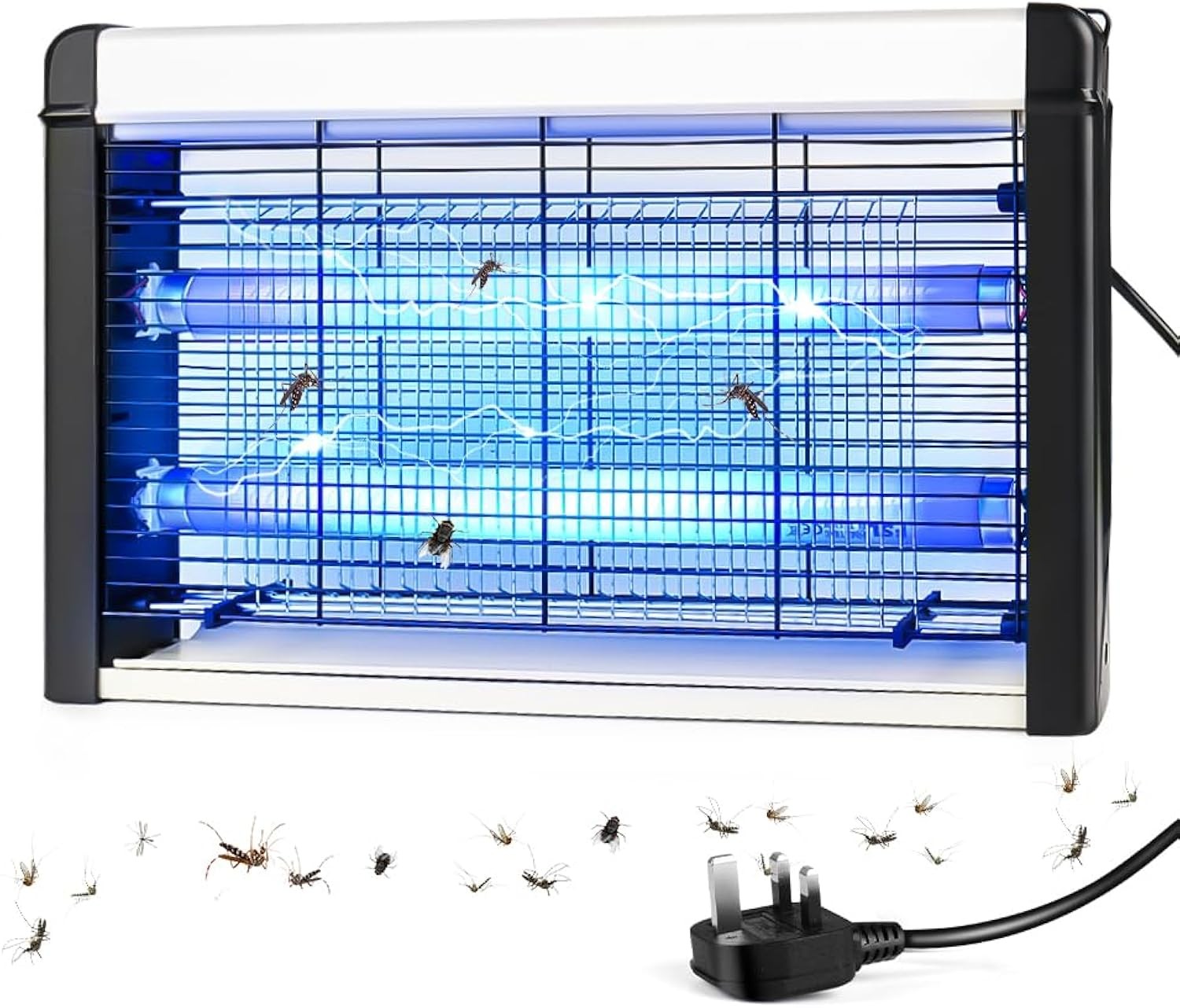 Electric Fly Zapper Indoor 3500V & 20W UV Bug Killer Insect Trap with Washable