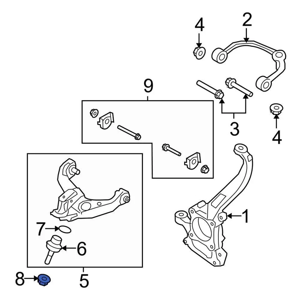 For Ford F-150 09-14 Ford Rear Upper Alignment Camber Adjusting Eccentric Foto 3 de 3