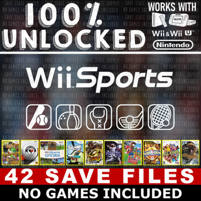Mario Sonic Olympic Sports Punch Out Cabela's Wii SD Memory Card All Items 100%