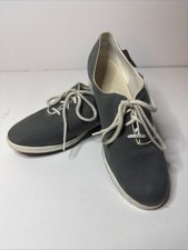 VINTAGE WOMENS BRUNSWICK BOWLING SHOES GRAY CANVAS SZ 6 M USA made