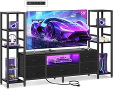 TV Stand 40/50/55 Inch TV Low-Profile Entertainment Center W/ LED Lights