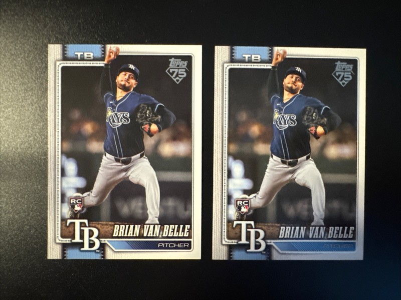 Topps 2026 Series 2 Brian Van Belle 381 Rays Base Rookie x2