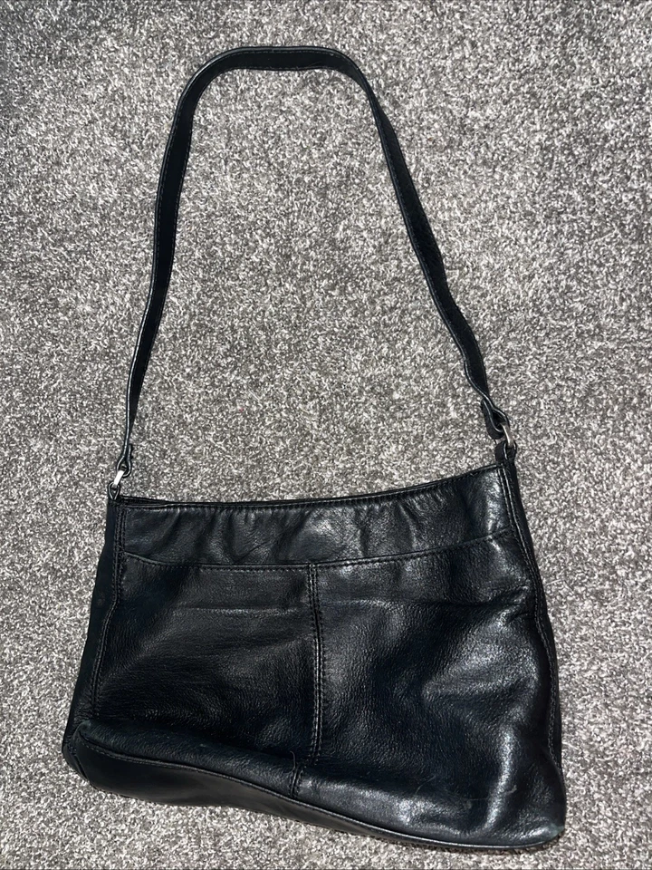 St. John's Bay черная кожаная сумка сумочка - Изображение 2 из 4