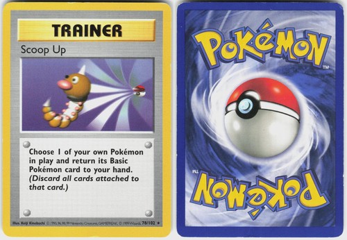 Scoop Up 78/102 R Base Set Shadowless Pokemon Unlimited MP