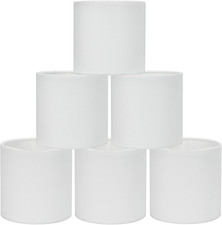 TINA off White Clip on Chandelier Lamp Shades Set of 6,Small Lamp Shades Clip