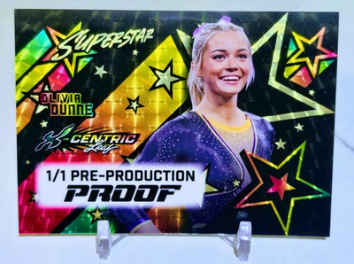 #ad #ad 2024 Leaf Olivia Dunne 1 1 ⚫️🔥BLACK VINYL 1 Of 1 X Centric Superstar Proof $269.00