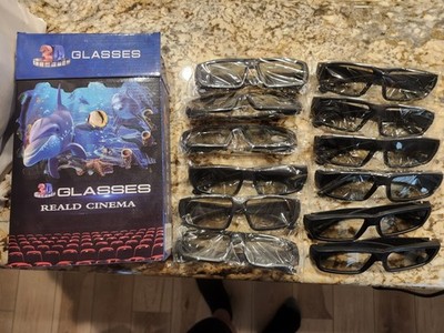 Gelete 3D REALD Cinema Glasses - 12 Pack. Open Box
