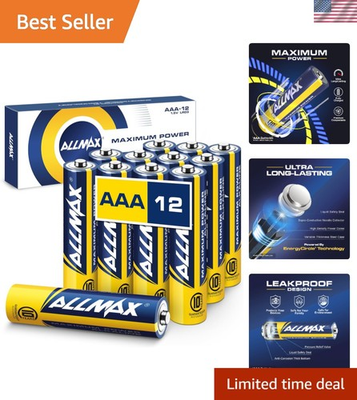 #ad Allmax AAA Maximum Power Alkaline Batteries 12 Count Leakproof amp; Long Lasting $8.99