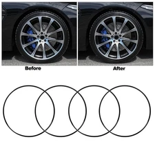 4PCS Wheel Rim Protector Elegant Aluminum Alloy Easy Installation For Unive
