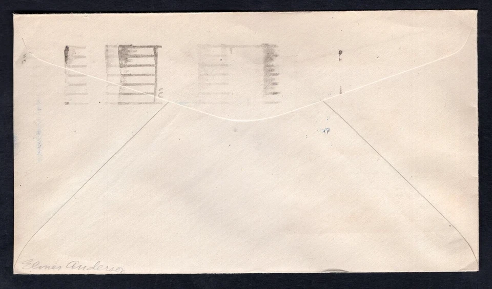 USA Des Moines Iowa Segunda Guerra Mundial 1943 Cubierta Patriótica. Washington, Liberty Bell Cachet Foto 2 de 2