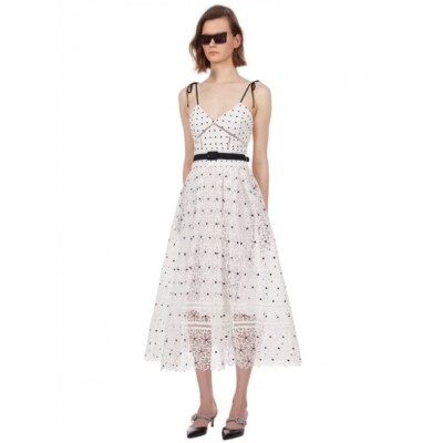 Self Portrait Hibiscus Floral Guipure Midi Dress US0 | eBay Self Portrait Hibiscus Floral Guipure Midi Dress US0 | eBay
