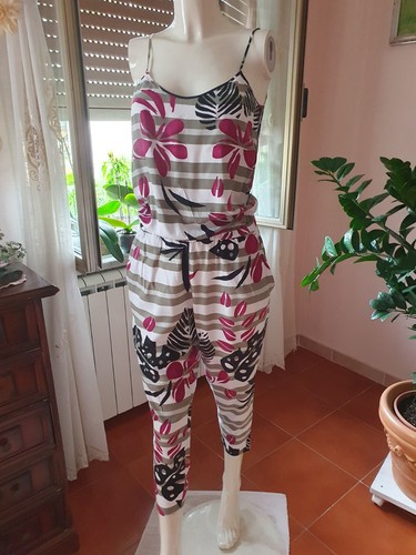 Liu-Jo Jeans tuta jumpsuit estivo Multicolore cotone taglia S donna - Foto 2 di 21