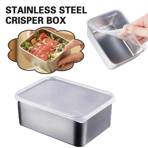 Steel Refrigerator Food Storage Box with Picnic Food Box L Lid : A1K3 N4T4 - Bild 2 von 17