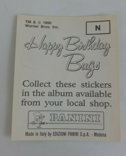 1990 Panini Happy Birthday Bugs (Pick Your Sticker) - Picture 323 of 343
