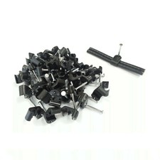 50 X BLACK TWIN SHOTGUN COAX CABLE CLIPS WF65 / CT63 FOR SKY + HD Q / FREESAT