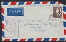 1951 Australia 2/- Crocodile Sydney - Holland First Regular Airmail Flight Cover