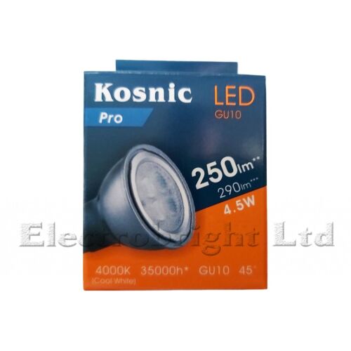 Kosnic GU10 LED Bulbs. "A" Rated.3.5w,4w,4.5w,5w,6w Watt-Warm,Day or Cool White - Picture 1 of 25
