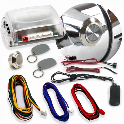 GM Direct Fit Column Insert Billet Push Button Car Start Conversion Kit w/ RFID