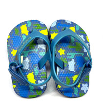 Baby Gap Blue Hippo FLIP FLOP SANDALS with Adjustable HEEL STRAP Infant 0-3 mo