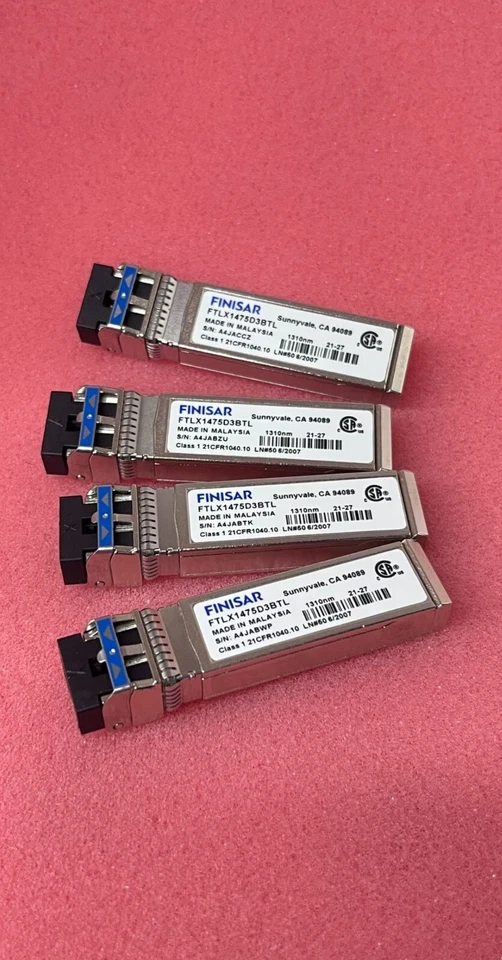 4pcs Finisar FTLX1475D3BTL 10gbase-lr/lw SFP+LR 10km 1310nm Transceiver Module - Image 2 of 4