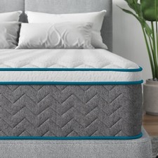 10/12/14 inch Memory Foam Hybrid Mattress Spring Firm Gray -Twin Full Queen King