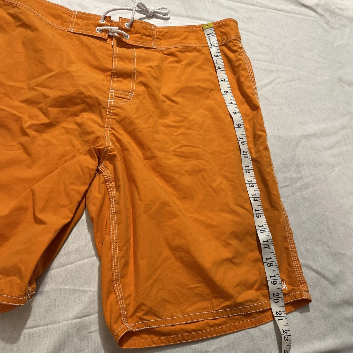 Vintage Stussy board shorts 36 orange surf beach skate 90’s 00’s street
