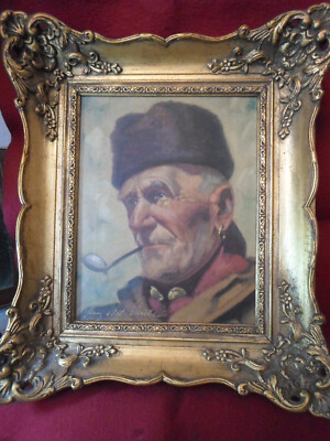 ''NIEDERLÄND.- OSTFRIESISCHER FISCHER'' Hochw. altes, orig. GENRE - PORTRAIT,sign.
