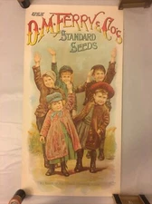 Vintage 1891 D.M. Ferry & Co. Seed Poster 24x12.5”