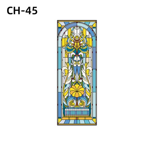 Vintage Stained Window Privacy Film Opaque Glass Static Cling Sticker Covering - Picture 13 of 18