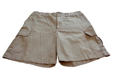 Mens Khaki Shorts by Cherokee size L with elastic in back of waist
