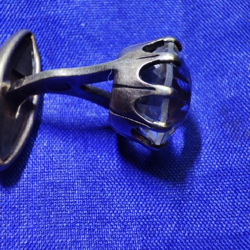 π Gemelli vintage in argento sovietico | grande cristallo di roccia | 875 sterline | URSS vecchi - Foto 12 di 24