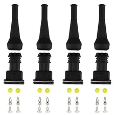 Micro Trader 4pcs Fuel Injector Connector EV1 Waterproof 2 Way Injector Wirin...