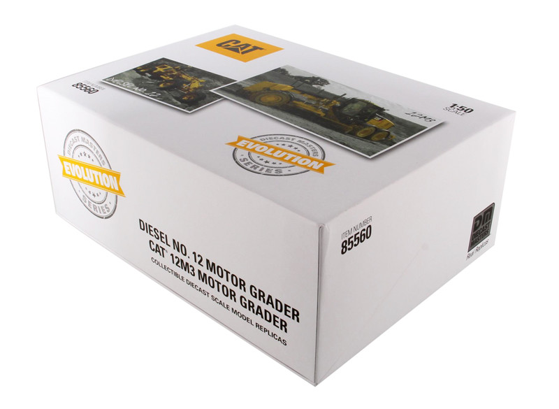 CAT CATERPILLAR NO.12 & 12M3 MOTOR GRADER 2 PC SET 1/50 BY DIECAST