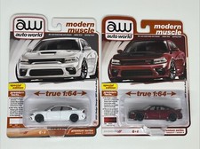 Auto World 2021 Dodge Charger SRT Hellcat Redeye AW64472 A B Pair White  Red